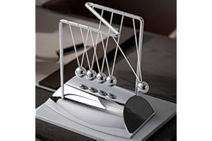 JIAMIAN Péndulo de Newton, Bola de Equilibrio Cradle de Newton, 5 Bolas, demuestran Las leyes de Newton con Bolas oscilantes Ciencia física Rompecabezas