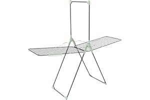 Colombo Stendibiancheria TITANO con Barra Portabiti Integrata – Stendino Pieghevole Salvaspazio 30 Metri, Acciaio e Alluminio Antiruggine, Capacità 15 kg, Ruote Antigraffio, Made in Italy