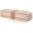 Holzpflöcke Hartholzpfähle Pflanzstäbe Angespitzt und Quadratisch 25 Stücke. | Holzpfähle für Markierung, Beschilderung oder 