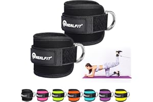 NEALFIT Ankle Strap for Cable Machine, Gym Ankle Cuff for Kickbacks, Leg Extensions, Glute Workouts, Booty Hip Abductors Exercise for Women and Men
