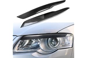 FINMOKAL Echt-Carbon-Faser-Scheinwerfer-Augenbrauen-Abdeckung für VW Passat B6 3C 2005-2010