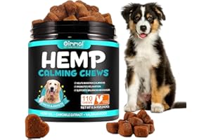 XAYGHE Hemp Calming Chews for Dogs, Dog Calming Treats, Dogs Anxiety Relief Treats, for Fear, Separation Anxiety, Barking, Hyperactivity, Reactivity, Aggression, Chicken Flavor, 110pcs (Chicken)