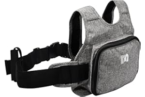 FESSOSKO Kinder Motorrad Sicherheitsgurt, Verstellbare Sicherheitsgeschirr mit Reflektierenden Streifen, Geeignet für Kinder Baby, Grau