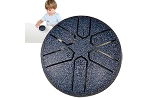 Niesel Regentrommel für Kinder, Regentrommel aus Stahl - 6-Noten-3-Zoll-Stahlzungentrommel für Kinder | Mind Body Relaxing Rain Drum Percussion Instrument für Par, Bühnenauftritt