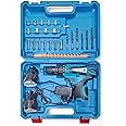 Shopper52 10MM Cordless Drill Kit Set - Blue | High Speed Battery Powered Wall Drilling Machine with 12V Li-ion Batteries | Dual Speed Keyless Chuck Drill Machine With Multiple Drilling Bits