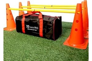 22YARDSPRO Dog Agility Set, Portable Pet Jump Training Equipment Kit of 6 Poles & 6 Cones with Carry Bag, 3 PCS Adjustable Height Jumping Obstacles For Pets