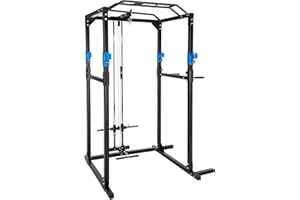 ‎TECTAKE tectake Kraftstation Fitnessstation Power Rack Power Cage | Klimmzug-Doppelstange | Robuster Rahmen aus Stahlrohr Modelle