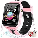 Smooce Kids Smart Watch Phone,kids smartwatch Music Player with SD Card 7 Puzzle Games Call SOS Camera Alarm Recorder Calcula