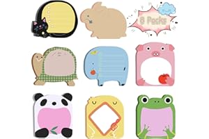 SPEPY 8 Pcs Party Bag Fillers for Kids, Party Favours, Self-Stick Message Notes, Refrigerator Sticky Notes for School Student Kids Gifts