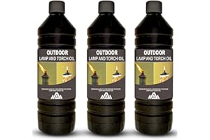 Perfectonish Outdoor Lamp Oil for Garden Burners -Ideal Lamp Oil for Tiki Torches, Oil Lanterns, and Insect Repellent 1L (3)