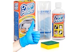 MASON BRILLE OVEN PRIDE OVEN CLEANER (1) With Sponge and Instructions | Bags For Clean Oven Racks | Degreaser Sponge | Easy To Use | Cleaning products