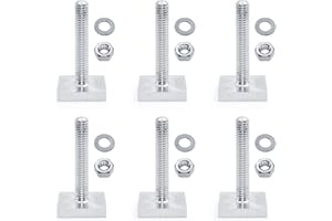 QIQN T-nut Adapter Nutensteine M6x35mm Nutsteine Set Dachträger Dachbox mit Muttern und Unterlegscheiben für Relingträger, Dachfahrradträger (20 x 20mm)