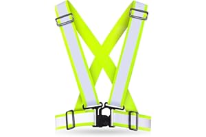 AVANA Reflektorweste Reflektierende Sicherheitsweste Einstellbar Warnweste Leicht Hohe Sichtbarkeit Joggen Fahrrad Laufen Motorrad für Erwachsene & Jugendliche