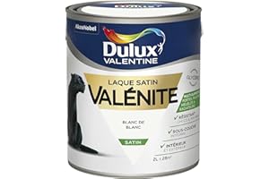 Dulux Valentine Peinture Laque Valénite Glycéro multisupport intérieur-extérieur – Grande résistance pour boiseries et ferronneries - aspect Satin Blanc de Blanc 2L