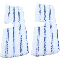 Lot De 2 Serpillères Microfibre Réutilisables - 37x10,5 Cm - Compatibles Balai à Franges - Pour Sols Durs - 11