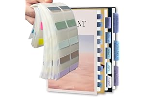 YIKAOMAI® 630 Stücke Haftnotizen Tabs, Index Anmerkungen, Morandi Sticky Notes mit Transparente Haftnotizen Page, für Büro Schule Zuhause(Vintage morandi + Candy colors)