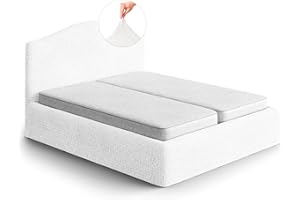 ‎PAULATO PAULATO Cover for double bed over the headboard and base frame, cover for box spring beds 130-180 cm, microfibre, bi-elastic, scratch-resistant and machine-washable fabric, made in Italy