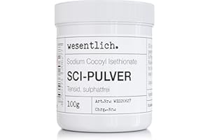 ‎WESENTLICH. SCI - Sodium Cocoyl Isethionate 100g in wiederverschließbarer Drehverschlussdose von wesentlich.