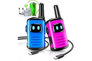 Veopoko Rechargeable Walkie Talkies - Toys for 3-7 Year Old Boys & Girls - Xmas Gifts & Birthday Presents - Stocking Fillers
