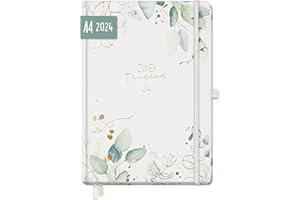 ‎HÄFFT Chäff Wochen-Notiz-Kalender 2024 A4 [Blattgold] Wochenplaner, Notiz-Timer, Terminplaner, Wochenkalender, Organizer, Terminkalender mit Einstecktasche | nachhaltig & klimaneutral