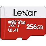 Lexar Micro SD 256 GB, Scheda Micro SD fino a 100 MB/sec(R), Scheda di Memoria microSDXC con Adattatore SD, A1, U3, C10, V30,
