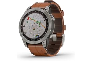 Garmin Fenix 7 Sapphire Solar Titan Lederarmband Smartwatch