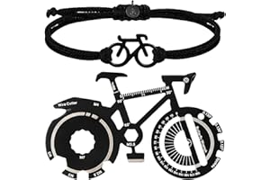 SNYVPRA Lot de 2 cadeaux de vélo, décapsuleur de vélo et bracelet noir, porte-clés décapsuleur, ouvre-bière multifonction, décoration de vélo, outil d'extérieur portable pour les cyclistes