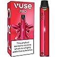 Vuse Pro Vape Kit, Slim Design, Fast Charging, Splash-Resistant, Reusable, Rechargeable & Refillable Vape, Compatible With Vuse Epod 2 Pods (Sold Separately), Red