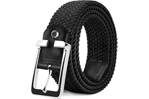 LAKIDAY Ceinture En Tissu, Ceinture Extensible, Ceinture Tressée, Ceinture Tressée Élastique Pour Homme Et Femme, Large Longueur 3,5 Cm 100 Cm Bis 130 Cm