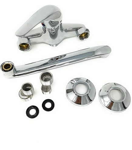 Rubinetto Miscelatore A Parete Per Bagno - Monocomando Con Canna Lunga 25 Cm, Ideale Per Lavandino E Vasca - Foto 5