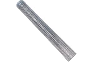 EXMA Malla Metalica Galvanizada Protectora | Valla Rejilla Jardin Exterior Gallinero Resistente con Alambre Galvanizado Electrosoldada Agujeros | Tela Conejera Fácil Instalación [13mm - Rollito 5m]