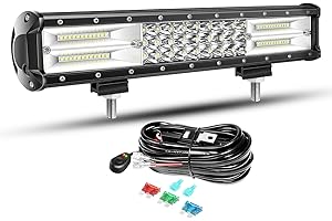 Willpower 15 Inch LED Light Bar - Spot Flood Combo, 21600lm, 12V, With Wiring Harness - Off Road Lights, Work Driving Light, Fog Lamps for Truck, Car, ATV, SUV