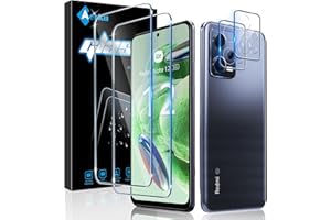 Aerku Protector de Pantalla para Xiaomi Redmi Note 12 5G / Xiaomi Poco X5 5G con Protector de Lente de Cámara [2 + 2 Piezas], 0.33MM HD 9H Ultra Resistente Cristal Templado Vidrio Templado