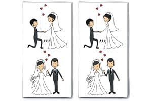 YREKO 20 Taschentücher (2x 10) Married Couple - Verliebtes Hochzeitspaar / Hochzeit / Freudentränen