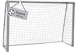 ‎HUDORA HUDORA Fußballtor Expert - großes Outdoor-Tor für Kinder und Erwachsene - wetterfestes und standfestes Tor mit engmaschigem Netz - Hochwertige Outdoor Torwand für Freizeit und Training