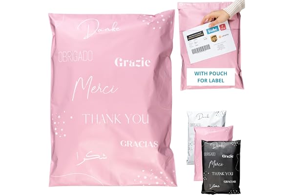 50 Vinted paketpaket med glid - storlek L 40 x 30 cm - 100% OPAK/ULTRA-RESISTANT/Vattentät - Fraktkuvert i plast - Kläder & K
