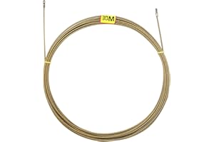 IRSCorp Enfile-fil électrique à ressort de 30 m - Outil d'extraction de câble amélioré - 6 noyaux - Grand trou d'arrivée - Dispositif de filetage d'électricien