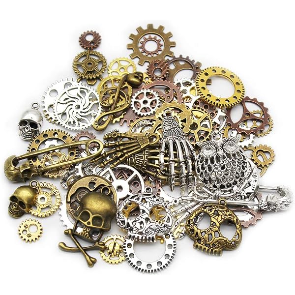 Houhounb Steampunk - 40 ciondoli in metallo a forma di ingranaggi