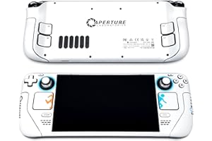 Steam Deck skin, Portal edition, Full wrapping matte vinyl skin for Steam Deck (Designed by POP SKIN), Compatible with both Steam Deck LCD version and OLED version.