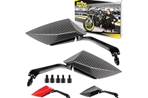 AREA LONGBOARD Juego de espejos retrovisores compatible con Honda CBF 500, CBF 600, CBF F Hornet 600, CBF N600 (V30)