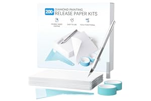 ARTDOT 200 Stück Trennpapier als Diamond Painting Erwachsene Zubehör, 15x10cm Verdicktes Doppelseitig Antihaftend Trennblätter Set für Diamant Painting Bilder