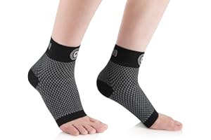 ‎CAMBIVO CAMBIVO Sprunggelenkbandage 2 Paar, Knöchelbandage, Bandage Fußgelenk, Achillessehne Bandage gegen Fersensporn, Plantarfasciitis, Verstauchung, Fußbandage für Sport, Fitness, Alltag