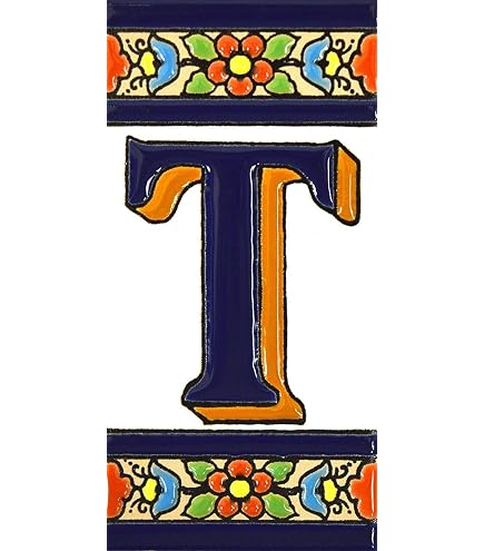 Letras y números con todo el abecedario, forma tus letreros en azulejo de cerámica policromada, pintados a mano en técnica cuerda seca. (Letra O