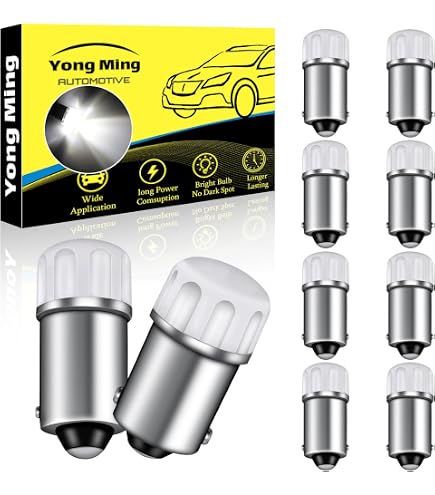 10 Ampoules LED BA9S 1895 64111 Ambre 150 Lm - Clignotants, Éclairage Intérieur Voiture 12V