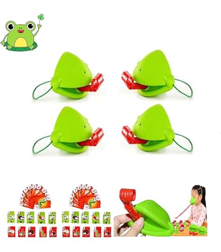 Masque De Langue De Grenouille, Masque Avec Soufflage De Langue De Lézard, Jeu De Soufflage Pour 2 à 4 Personnes, Fête Multijoueur, Visage De Grenouille Caméléon Pour Fête, Famille (1