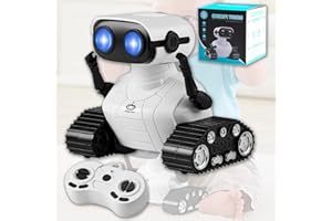 CKBUITY Robot Toys for Girls Boys Kids Age 3 4 5 6 7, Remote Control Robot Toy, Rechargeable Kids RC Robots for Girls & Boys, Running Vector Robot Toy with LED Eyes Music, Gifts for Kid Age 3~9 Years Old