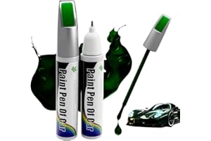Penriter 2pcs Stylo Retouche Peinture Voiture Vert Foncé 24ML, 2-In-1 Peinture Voiture Carrosserie, Stylo Anti Rayure Voiture, Stylo Réparation des Rayures Auto De Peinture,Stylo Efface Rayure Voiture