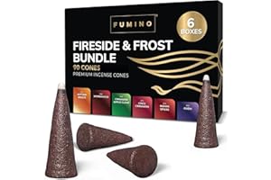 Fumino Incenso Coni Multipack Fuoco & Ghiaccio 6 Scatole 90 Coni Incensi Naturali Masala Agarbatti Fragranza Profumata Incenso Meditazione e Relax, Decorazione Casa e Ambienti - Narghile Melassa