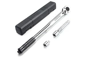 BINGCOBBER 1/2" Clé dynamométrique à couple 28-210NM Jeu de clés dynamométriques avec adaptateur et extension pour voiture et moto