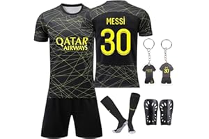 Ronronner Fußballtrikot für Kinder, Nr.7,Nr.30 Fußballtrikots, Fussball Jersey Football Trikots, Trainingsanzug Fussball Jersey, Fußballbekleidung mit Socken und Schlüsselanhänger für Kinder